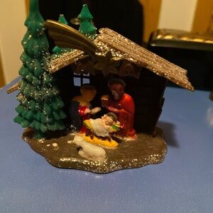 Vintage Christmas Nativity mini miniature diorama Holiday Decoration baby Jesus